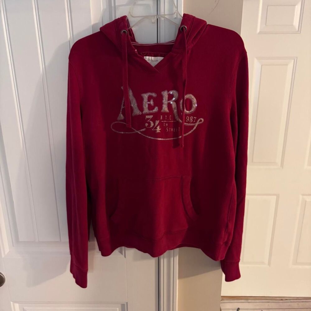 Vintage 2000s Y2K Women’s Sequins Aeropostale hoodie, size XL, no flaws!